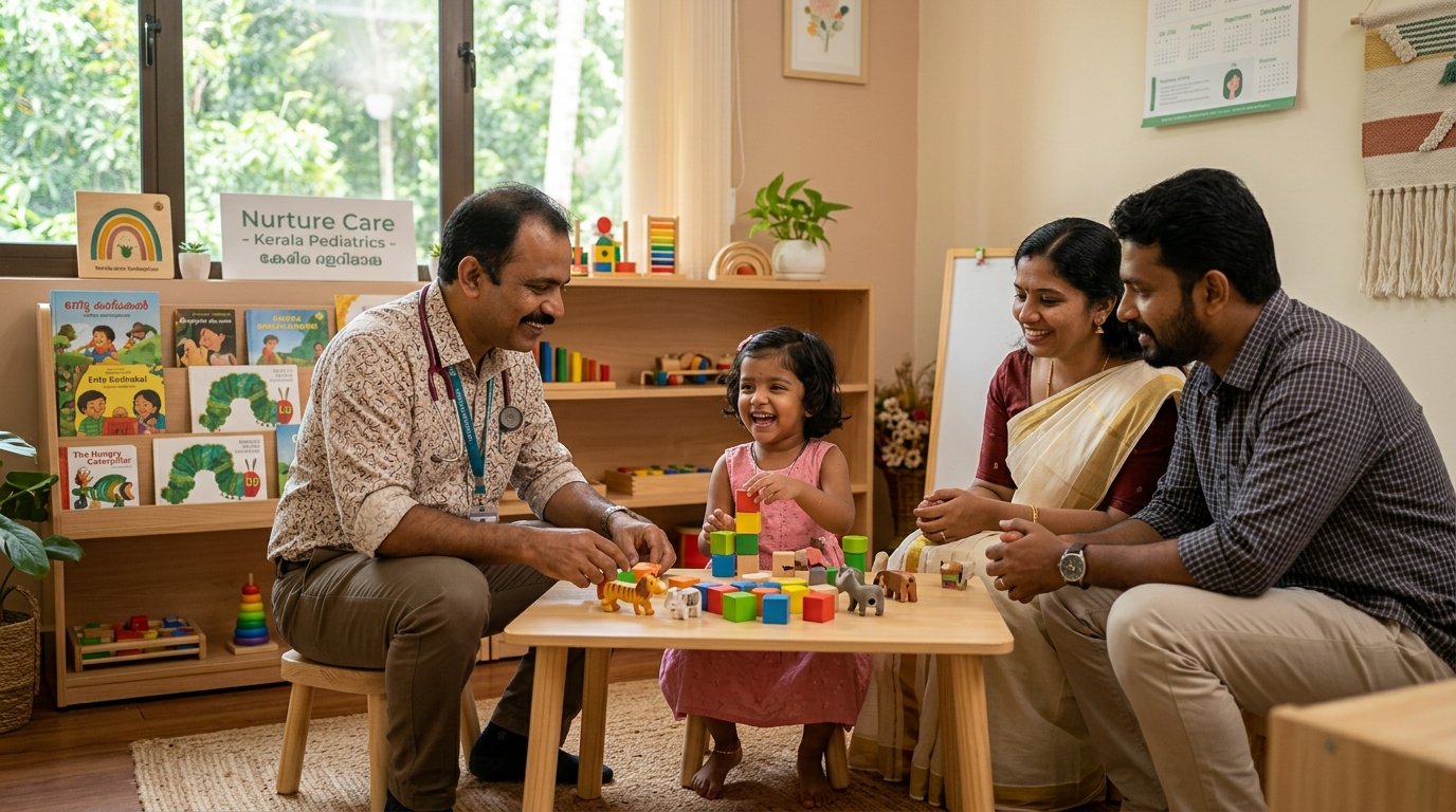 Family-centered neurodevelopmental pediatric consultation with Dr. Sachin